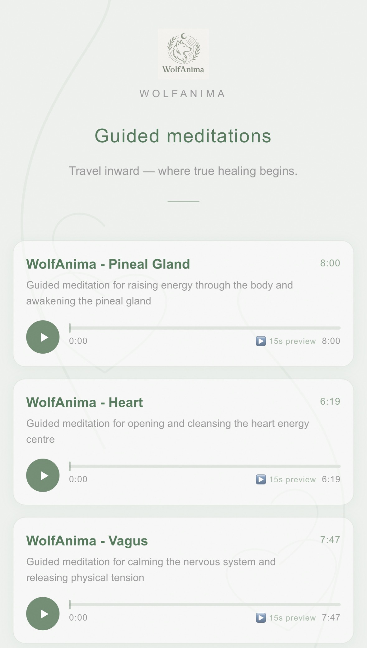WolfAnima guided meditations