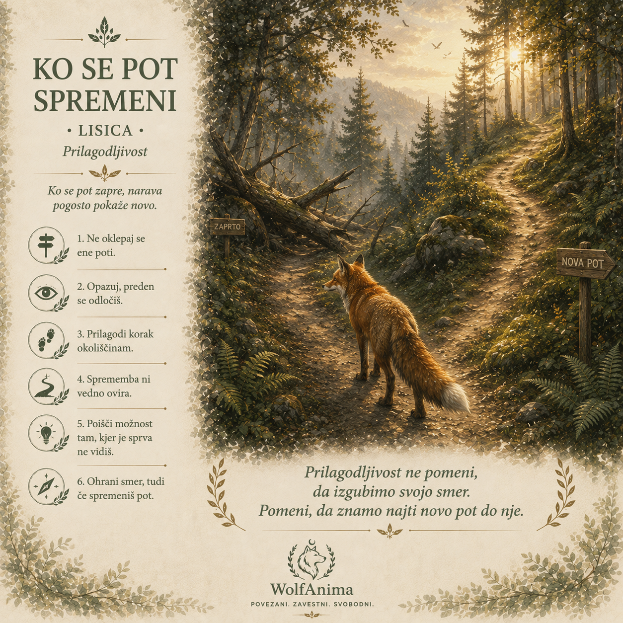Lisica – ko se pot spremeni, ilustracija WolfAnima