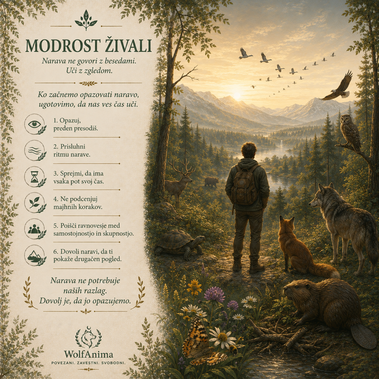Modrost živali – zaključna ilustracija, WolfAnima