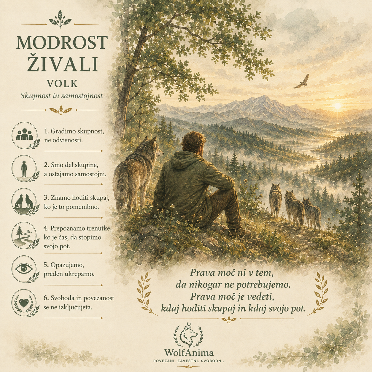 Volk – skupnost in samostojnost, ilustracija WolfAnima
